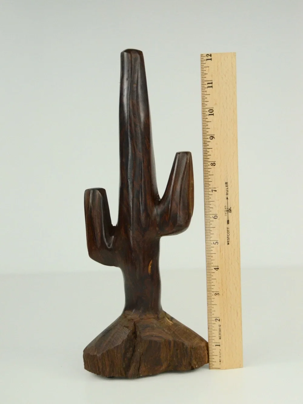 Vintage Ironwood Carved Saguaro Cactus Sculpture